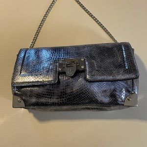 MISSME METALLIC SNAKE EMBOSSED BAG